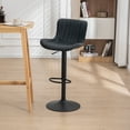 thumbnail image 4 of Kidol & Shellder Modern Swivel Bar Stools Set of 2 Black Adjustable High Back Counter Stools, 4 of 9