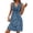 Blue, variant on Womens Leopard Print Knot Front Dress Casual Elegant Wrap Style Bodycon Midi Dress for Party Date Purple XXL