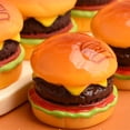 thumbnail image 4 of MMJ Realistic Hamburger Cake Topper Cute Miniature Figurine Fast Food Ornament for Birthday Party Decoration Desktop Fake Food Display, 1pc, 4 of 8