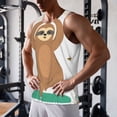 thumbnail image 5 of Balery Cute Sloth In Yoga Pose Tree Pattern Men's Workout Tank Top Gym Muscle Tee Fitness Bodybuilding Sleeveless T Shirt Quick Dry Fit Muscle Tank Top Slim-Fit Tank-X-Large, 5 of 7