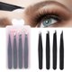 thumbnail image 4 of Pinzas para cejas de acero inoxidable, herramienta de maquillaje con Clip para dar forma a las cejas con punta inclinada (negro), 4 of 8