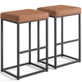 thumbnail image 2 of Furmax 30" Upholstered Counter Stool Bar Stool with Footrest, Brown, 2 of 7