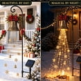 thumbnail image 4 of Christmas Bell Cascade Solar Yard Light, 2Pcs Warm White Cascading Garden Stake Light for Christmas Yard Decor, Holiday Outdoor Decor for Lawn Garden Pathway Front Yard, 4 of 8
