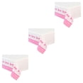 thumbnail image 3 of Inteprter Mantel de una sola vez, rectangular, grueso, exquisito, fácil de usar, decoración de fiesta, cómodo Protector de , rosa para niñas Chicas rosadas 137*274cm 3Conjunto, 3 of 6