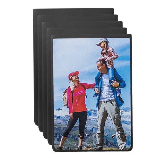 Uxcell 5Pcs Marco de Fotos Magnético, 6 x 4.3 pulgadas Soporte de Postales Marco de Fotos, Negro