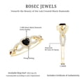 thumbnail image 6 of Rosec Jewels Lab Grown Black Diamond Heart Engagement Ring - Black and White Diamond Ring - AAAA Quality - with Jewelry Box, 14K Yellow Gold, US 10.00, 6 of 7