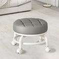 thumbnail image 3 of Round Rolling Stool, Easy to Move Roller Stool, Soft Cushion Fillinng Adjustable Rolling Stool, Quiet Rotation Rolling Stool, Swivel Stool Chair for Kitchen, Spa, Bar, Home, Officce Use, 3 of 7