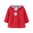 thumbnail image 3 of Vedolay Toddler Baby Girl Coats Children Plush Outerwear Baby Warm Clothes Red,90, 3 of 5