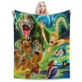 thumbnail image 1 of Manta de dibujos animados de Scooby Doo, manta de vellón ultra suave y acogedora de lujo para sofá cama, mantas de franela cálidas para todas las estaciones, ropa de cama para niños y niñas, 1 of 7