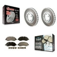 thumbnail image 1 of Transit Auto Front Coated Disc Brake Rotors and Ceramic Pads Kit for Car Ford Transit-250 Transit-150 Transit-350 with Single Rear Wheels 115mm Bolt Circle KGT-103244, 1 of 11