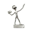 thumbnail image 1 of Real Metal Football UFO Alien Throwing a Hail Mary Pass Pewter Statue, 1 of 4