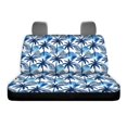 thumbnail image 3 of CHAQLIN Watercolor Blue Palm Tree & Geometric Pattern Stretch Auto Seat Cushions for Car Interior Automotive, Soft Back Seat Protectors Durable Car Rear Cushion Covers, 3 of 4