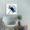 thumbnail image 4 of JEUXUS Large Blue Flickering Flower Modern Abstract Paintings Canvas Wall Art Gallery Wrapped Grace Floral Pictures on Canvas Prints Artwork for Living Room Bedroom 16x16in, 4 of 4