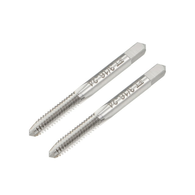 Unique Bargains Robinet de Machine 3/16-24 BSW Pas de Fil 3 Cannelure Droite H2 Acier à Grande Vitesse 2pcs
