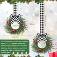 thumbnail image 3 of JEWLALO 12Pcs 9'' Small Christmas Kitchen Cabinet Wreaths with Plaid Bow Ribbon, Mini Hanging Christmas Wreath, Artificial Greenery Wreath for Front Door Porch Wall Window (Black White Buffalo Plaid), 3 of 9