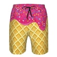 thumbnail image 3 of Balery Red Ice Cream Traje de Baño Estilo Hawaiano para Hombre, Shorts de Secado Rápido con Bolsillos-Small, 3 of 6
