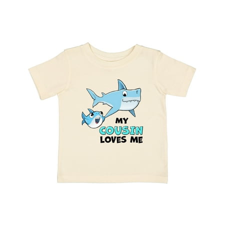 

Inktastic My Cousin Loves Me with Cute Sharks Gift Baby Boy or Baby Girl T-Shirt