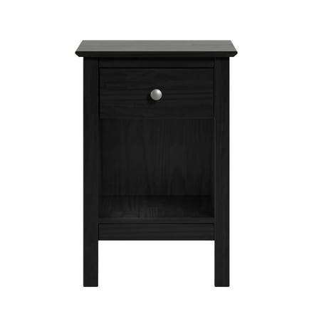 Jela One Drawer End Table/Nightstand Black