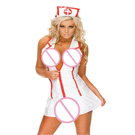 

MRULIC lingerie for women Women Lingerie Lace Underwear Sleepwear Dress Cosplay White + S