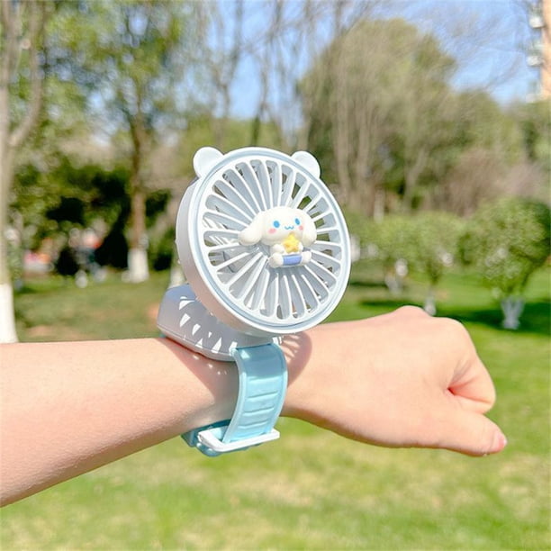 Ventilador de Reloj portátil con carga Usb, pulsera pequeña silenciosa de Anime de dibujos animados, accesorios para el hogar, Verano Fivean unisex