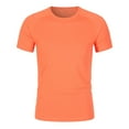 thumbnail image 4 of CCRFTGI T Shirt for Girls Casual Quick Dry Crew Neck T Shirts 2025 Summer Saffron Shirt Plain Short Sleeve T Shirt,Saffron 5-6 Years, 4 of 4