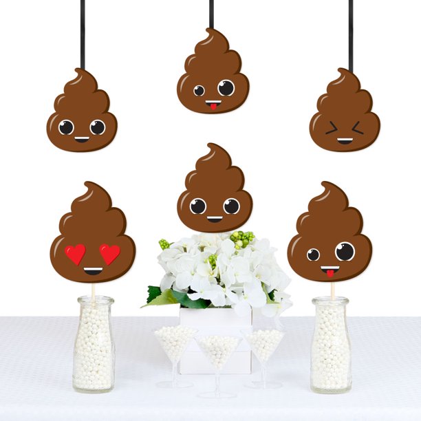 Party 'Til You're Pooped Poop Decorations DIY Poop Emoji Party