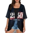 thumbnail image 4 of JULMCOMO 4th of July Lightweight Cardigans for Women Red White Blue Half Sleeve Patriotic Kimono Cover Ups Summer Tops Royal Blue S, 4 of 6