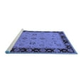 thumbnail image 2 of Ahgly Company Machine Washable Indoor Round Oriental Blue Traditional Area Rugs, 7' Round, 2 of 4