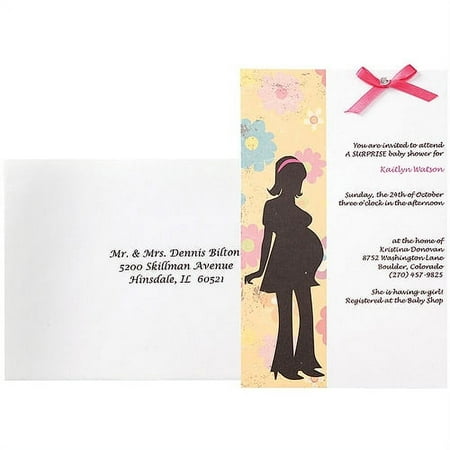 Baby Invitations 12/pkg-mom Silhouette