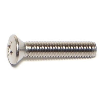 

#10-32 x 1 18-8 Stainless Steel Fine Thread Phillips Oval Head Machine Screws