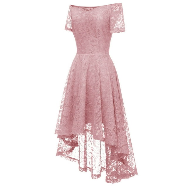 Robe Vintage Élégante pour Femme en Dentelle Florale, Demoiselle d'Honneur, Ligne A, Courte, Bal, Rétro, Cocktail, Soirée, Fête, Formelle, Évasée