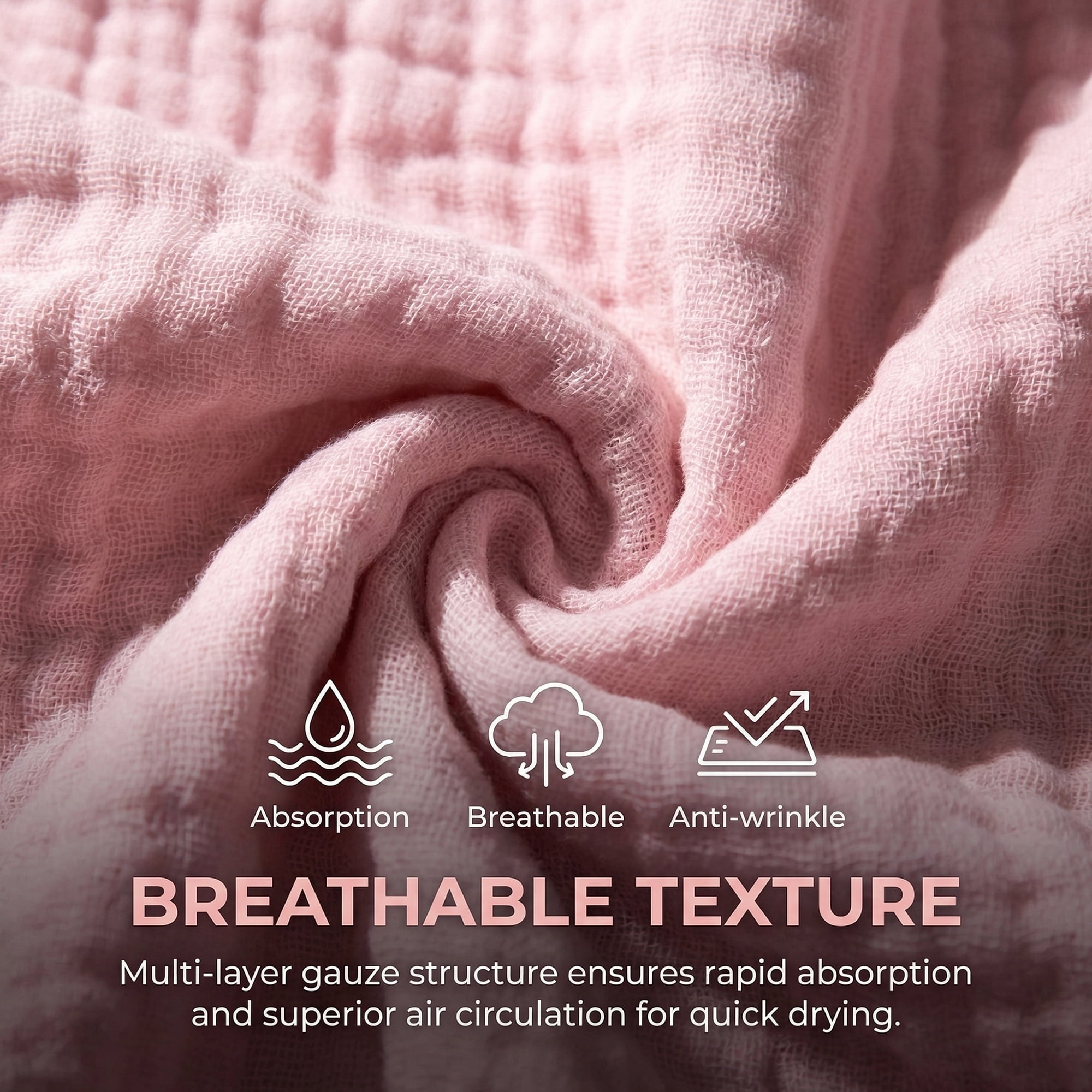 Unique Bargains 12" X 12" Cotton Washcloths Absorbent Reusable Washcloths Pink 12pk
