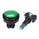 thumbnail image 2 of Botón de empuje para juegos de 46mm redondo, interruptor iluminado LED de 12V con microswitch para arcade, verde, 5 piezas, 2 of 5