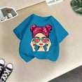 thumbnail image 2 of Thermal T-Shirts à Manches Courtes Longues pour Leggings Filles Imprimé Graphique Mignon Col Rond T-Shirt Décontracté d'Été, 2 of 4