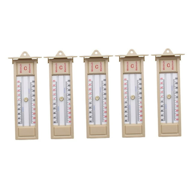 Termómetro interior y exterior,Termómetro vertical,Termómetro de pared,Medidor de temperatura,Indicador de temperatura,Termómetro de invernadero,Termómetro máximo mínimo