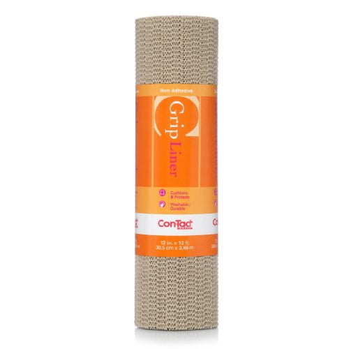 Con-Tact Brand Adhesive Non Slip Shelf and Drawer Liner, 20" x 5', Taupe (05F-C6B59-06)