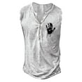 thumbnail image 1 of 2025 Men's Tank Tops Mens Summer Retro Compression Top Men Old Basic Button Placket Tank Top Small Print Sleeveless Shirt Crop Tops for Men T, 1 of 2