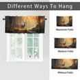 thumbnail image 6 of Forest Deer Curtains Valances for Home Decor Fall Hunting Theme Elk Wild Animal Country Rustic Farmhouse Window Valance for Bedroom Bathroom Living Room Dining Room Valances Set 54 by 18 in, 1 Panel, 6 of 6