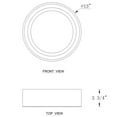 thumbnail image 5 of C Cattleya 13in Black and White Finish LED Drum Flush Mount Ceiling Light(3000K/4000K/5000K), 5 of 6