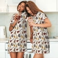 thumbnail image 4 of Fotbe Guitar Bata de Dormir para Mujer con Estampado, Camisón de Algodón de Manga Corta, Ropa de Dormir Casual, 4 of 6