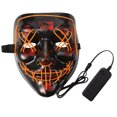 thumbnail image 2 of Máscara Facial Luminosa LED Halloween Accesorios Vestir para Fiestas Navideñas () Naranja, 2 of 2