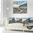 thumbnail image 2 of Designart Vatnajokull Glacier Trail Iceland - Seashore Throw Pillow - 16x16, 2 of 4