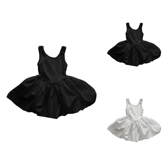 Girls Summer Dresses Casual Sleeveless Vest Dress for Toddler Kids Comfortable Stretchy Waist Girls Summer Dress for Beach Vacation School Play