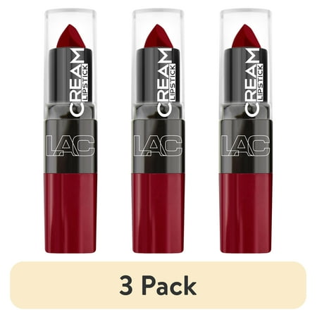 (3 pack) L.A. Colors Long-lasting Moisture Cream Velvet Plush Lipstick Exquisite