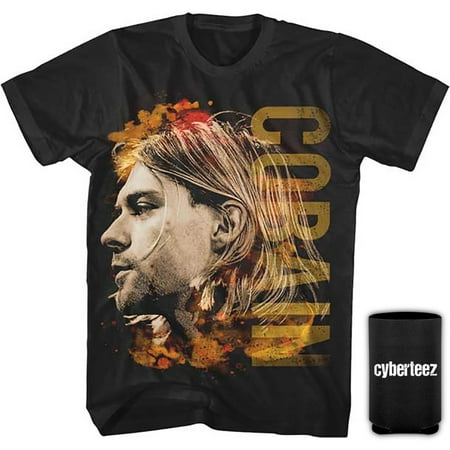Nirvana Kurt Cobain Side Profile Color Photo T-Shirt + Coolie