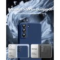 thumbnail image 4 of 3 in 1 for Samsung Galaxy S22 Plus Case, with 2 Pack Screen Protector, with Full Camera Cover Protection，Liquid Silicone Slim Shockproof Protective s22+ Phone Case (Navy Blue), 4 of 12