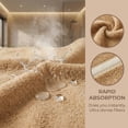 thumbnail image 3 of Unique Bargains Ultra Soft Highly Absorbent Coral Fleece Bath Towel Brown 63" x 31", 3 of 7