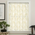thumbnail image 4 of Yellow Branch Semi Sheer Curtains Drapes for Living Room,Bedroom,French Doors Window 45 Inches Long,Spring Summer Pastoral Botanical Aesthetics Rod Pocket Chiffon Curtain Drapery Voile Drape Panel, 4 of 6
