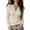 Beige, variant on Womens Cross V Neck T Shirt Wrap Front Ruched Long Sleeve Slim Fit Blouse 2026 Summer Casual Tunic Tops Black L