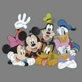 thumbnail image 2 of Junior's Mickey & Friends Club House Group Shot Cowl Neck Sweatshirt, 2 of 4